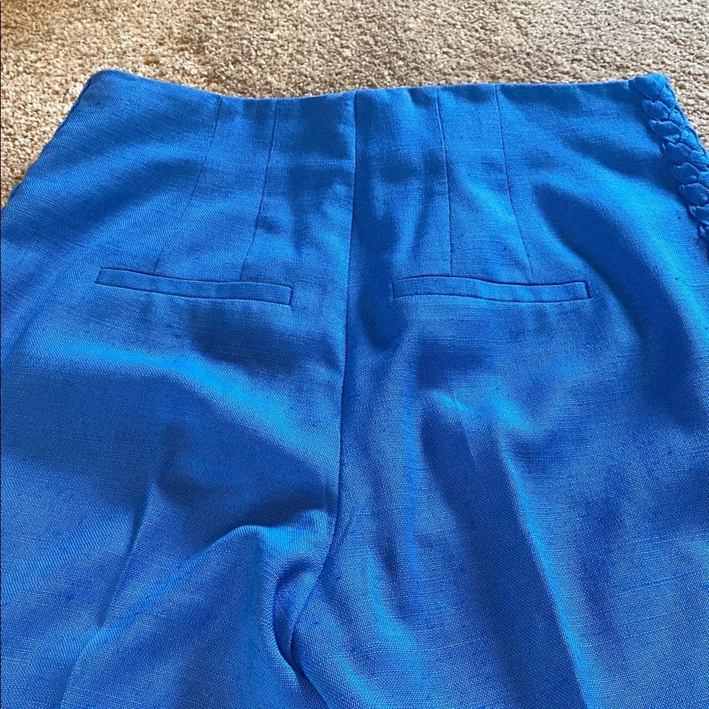 Veronica Beard Dova Azure Blue Wide-Leg Pants Size 10 - Picture 16 of 16